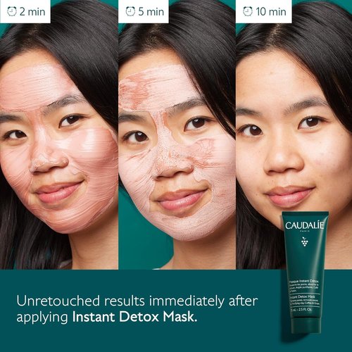Caudalie Instant Detox Mask - Pore Minimizing Formula That Eliminates Excess Sebum in 10 Minutes