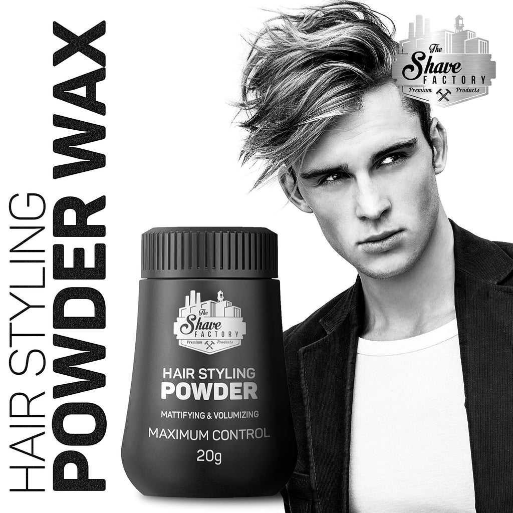 the shave factory Hair Styling Powder 21gr. Mattifying&Volumizing Powder with Maximum Control-Elegant Design, Ease Of Use, Flexible and Long-Lasting Hold Product For Professional Barbers 20gr