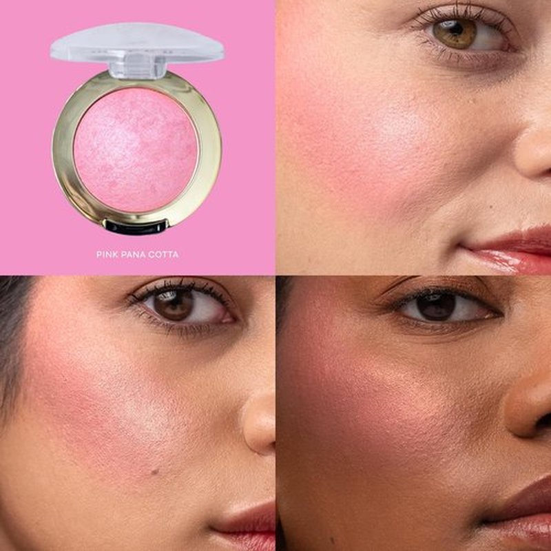 Milani Baked Blush - Updated Powder Blush for Cheeks | Cruelty-Free Makeup in Pink Panna Cotta