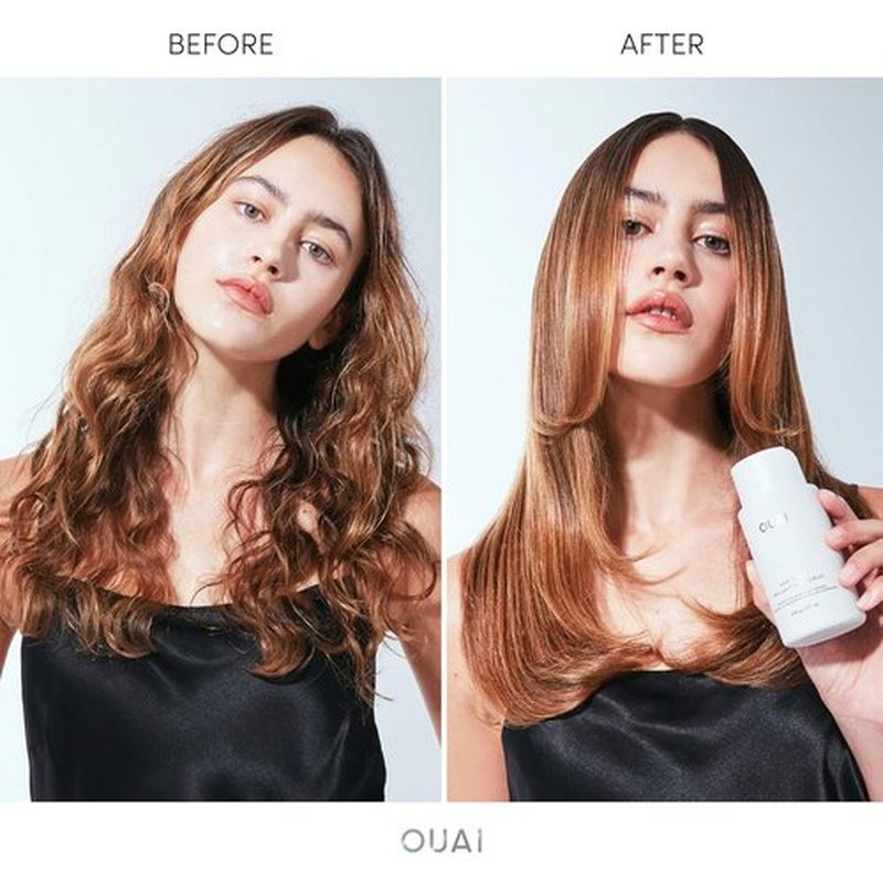 OUAI Hair Gloss - In-Shower Shiny Hair Treatment & Frizz Control - Heat Protectant with Hyaluronic Acid, Rice Water & Panthenol - 6 Oz