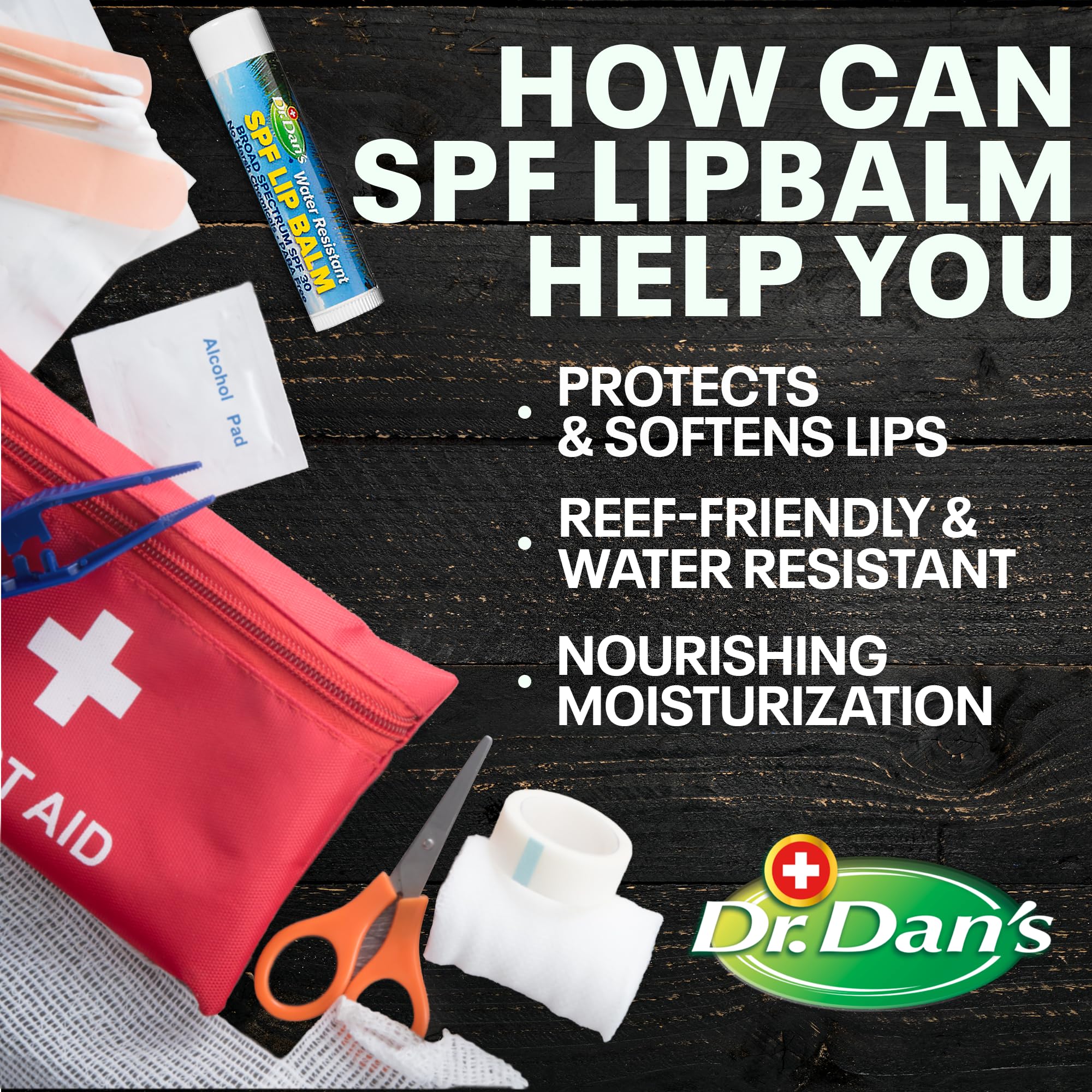 Dr. Dan's SPF 30 Lip Balm Mineral Based 3 Pack