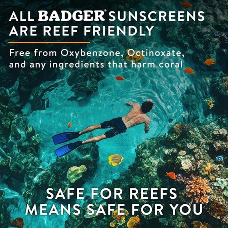 Badger Kids Mineral Sunscreen Cream SPF 40 - 98% Organic, Water Resistant & Reef Friendly | 2.9 fl oz