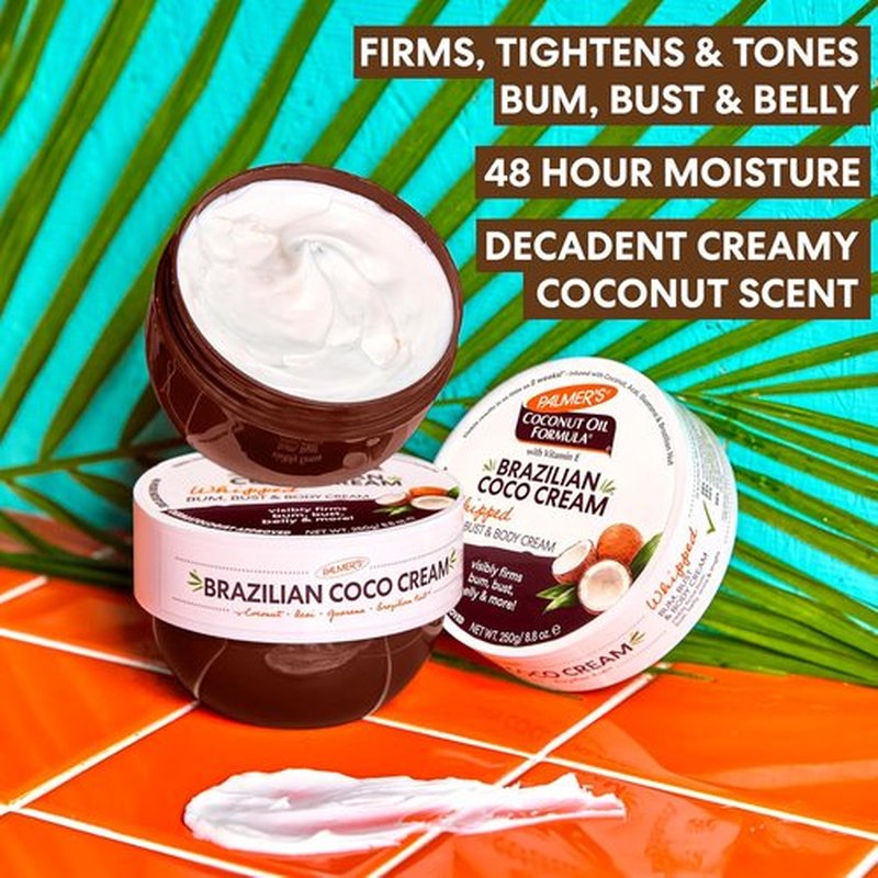 Palmer's Coconut Oil Formula | Brazilian Coco Cream with Vitamin E - 8.8 Fl Oz, Skin Tightening & Firming Cream