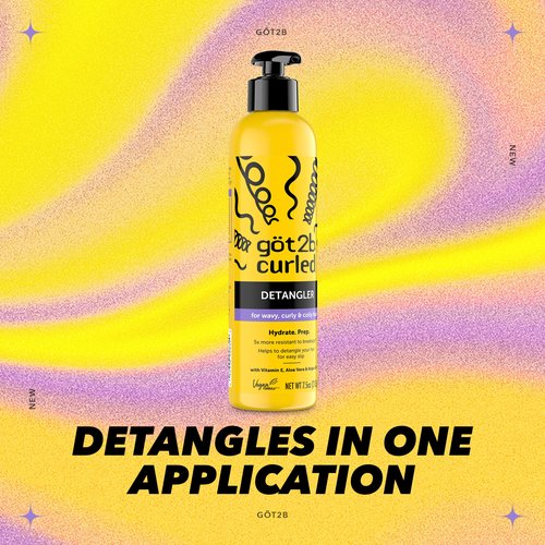 Got2b Curled Detangler, 7.5oz, for all curl types, wavy, curly & coily hair, helps to detangle your hair for easy slip