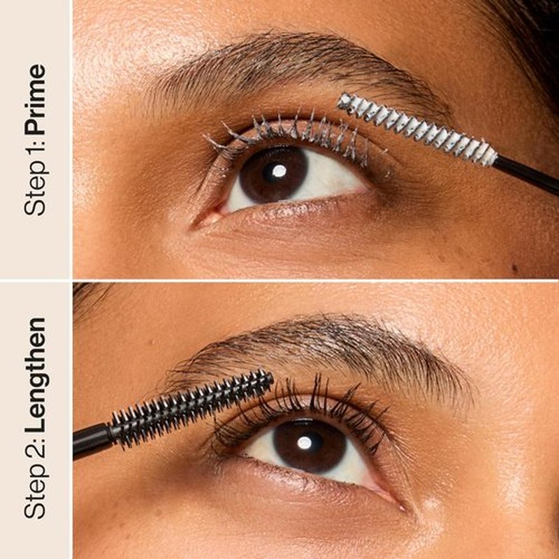 Honest Beauty 2-in-1 Extreme Length Mascara & Lash Primer - Lengthening & Volumizing | Cruelty-Free, Black, 0.27 fl oz