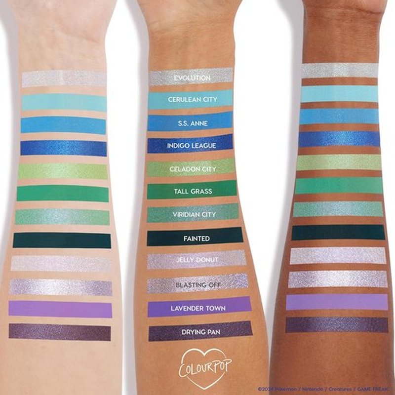 ColourPop x Pokémon Bundle - Pallet Town Eyeshadow Palette & Color Changing Lip Balm (2 Count)