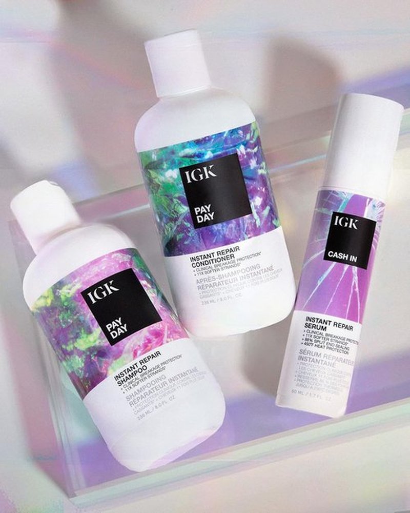 IGK PAY DAY & CASH IN Repair Trio Packette - Nourishing Hair Treatment | 0.62 Fl Oz