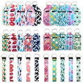 PUEZOKLY 40pcs Travel Bottles Keychain Set with Wristlet Chapstick Holders keychain Hand Sanitizer Holder Key chain with Empty Bottles