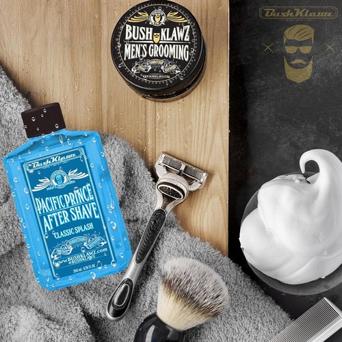 BushKlawz Classic Aftershave Lotion - Refreshing Cooling Balm for All Skin Types | Pacific Prince Scent