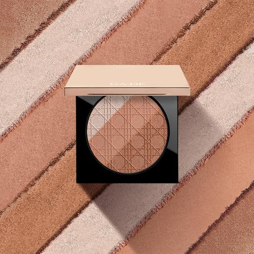 GA-DE Glow FX Natural Face Palette | Blush, Bronzer & Highlighter - Jojoba Oil Infused - 0.42 oz