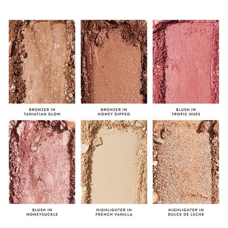 Laura Geller New York Cheek to Chic Tropical Glow Palette - 2 Blushes, 2 Bronzers & 2 Highlighters