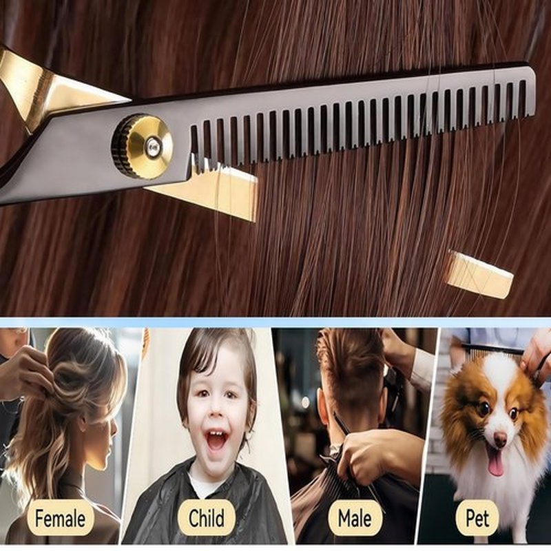 13 PCS Hair Cutting Scissors Shears Kits，Professional Haircut Scissors Kit with Cutting Scissors，6.5 Inches Hair Cutting Scissors Kit for Men/Women/Kids/Salon & Home