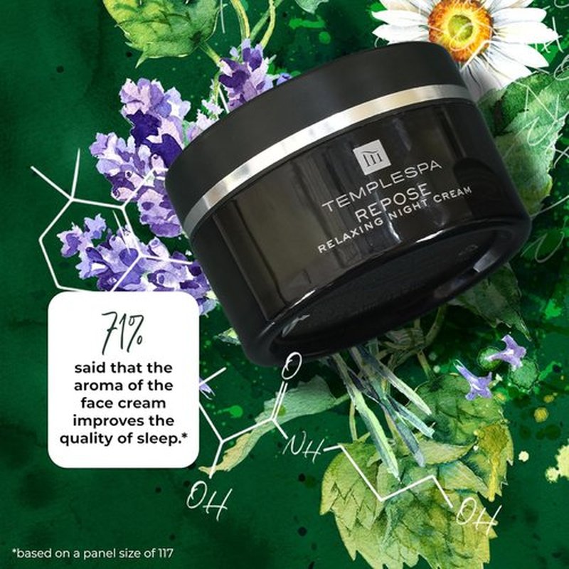 TEMPLESPA | Repose Night Face Cream - Relaxing Aromatherapy, Vitamin-Rich Anti-Aging Moisturizer, 1.6 fl. oz.