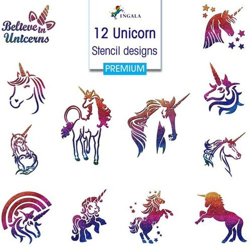 INGALA Premium Artistic Glitter Tattoo Set - 146 Unique Designs for Kids, Teens & Adults. Suitable for Henna, Airbrush & Face Painting