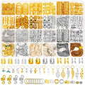 324 Pcs Gold and Silver Hair Jewelry for Braids, Dreadlock Accessories for Women Men, Metal Hair Cuffs Rings Clips Charms Beads for Braids Locs, Perfect for Parties, Festivals, Weddings, Daily Styling