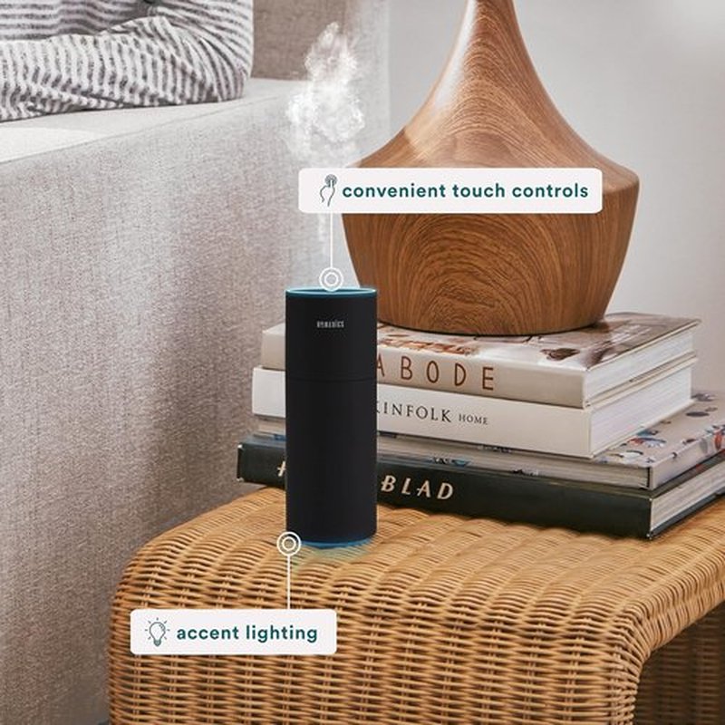 Homedics Portable Humidifier - Cool Mist Air Humidifier with Color-Changing Light | Compact for Travel & Office