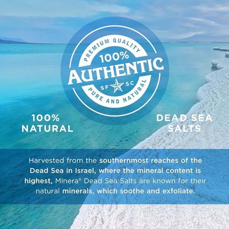 Minera Fine Grain Dead Sea Salt - 100% Pure & Natural for Bath & Foot Soaks | 5 lbs, Fast-Dissolving, Unscented