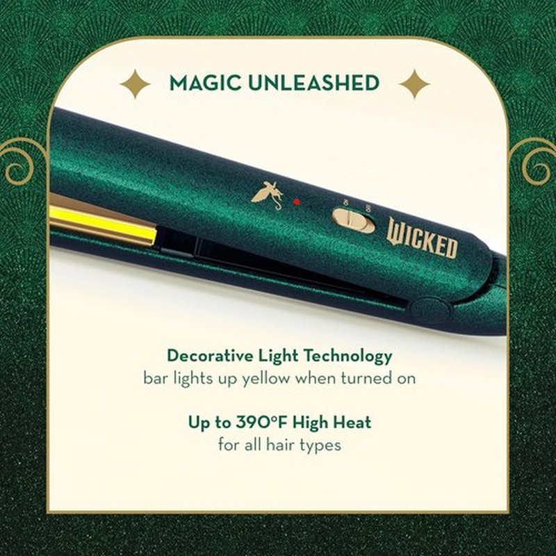 Conair Wicked Elphaba Flat Iron - 1-Inch Hair Straightener for Sleek, Smooth Styles