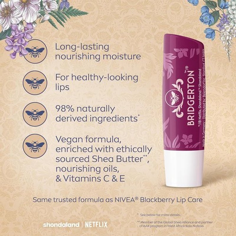 NIVEA Blackberry Pie Lip Balm - Nourishing Tinted Moisture & Repair | Limited Edition 0.17 Oz Stick