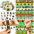 72PCS Bigfoot Party Set | 48PCS Temporary Tattoos & 24PCS Slap Bracelets | Fun Sasquatch-Themed Birthday Supplies, Baby Shower Gifts, Classroom Rewards & Party Decorations for Kids (Boys & Girls)