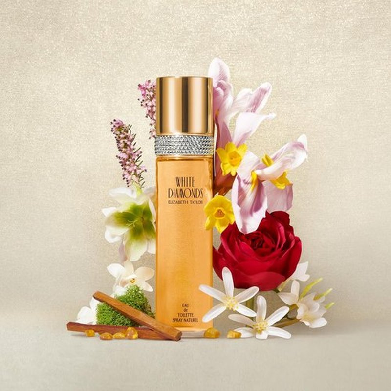Elizabeth Taylor White Diamonds Women's Perfume - Long-Lasting Floral Eau de Toilette EDT Spray, 3.3 fl oz