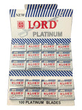 Lord Platinum Double Edge Safety Razor Blades, 100 blades (5x20)