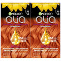 Garnier Olia Hair Color - Ammonia-Free Permanent Dye, 7.45 Dark Fire Ruby, 2 Count