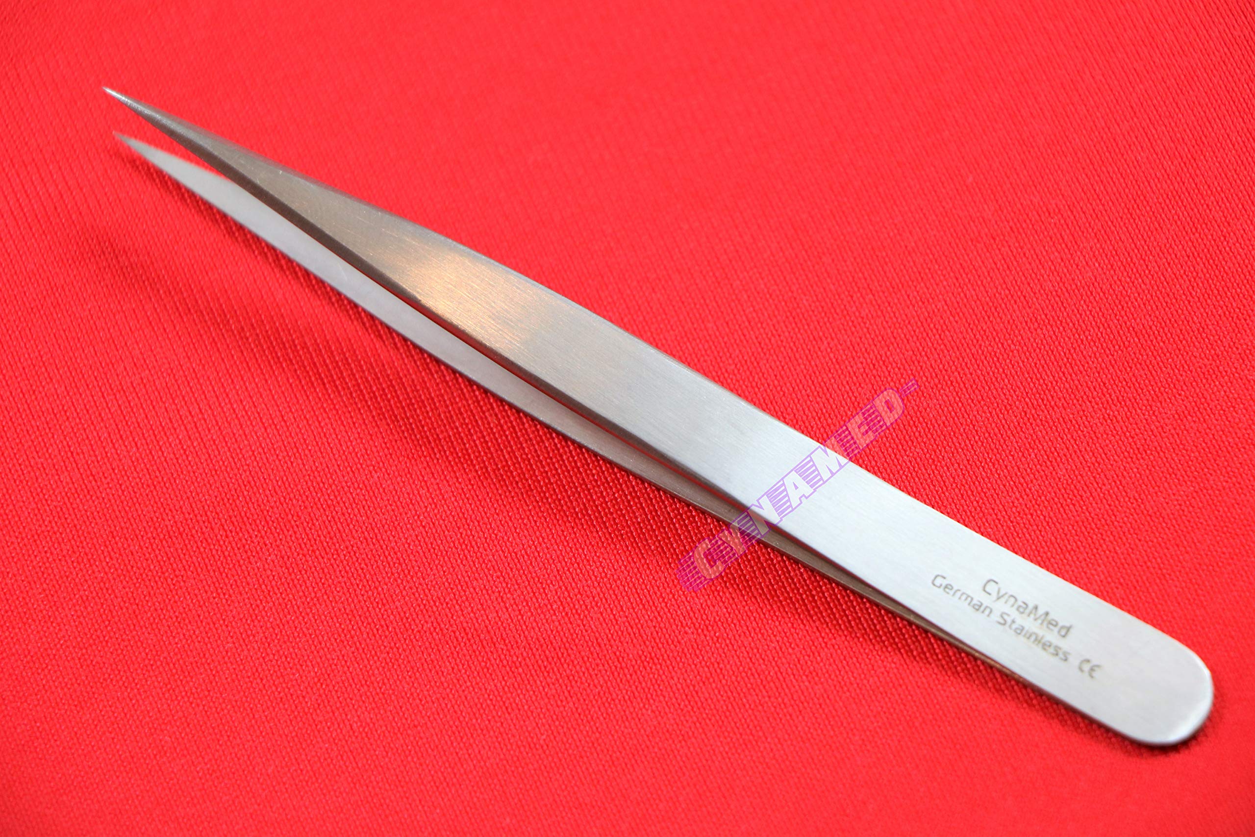 German Stainless Jewelry Forceps Fine Tip Repairment Tweezers Pair 2 ea Splinter Tweezers Cynamed