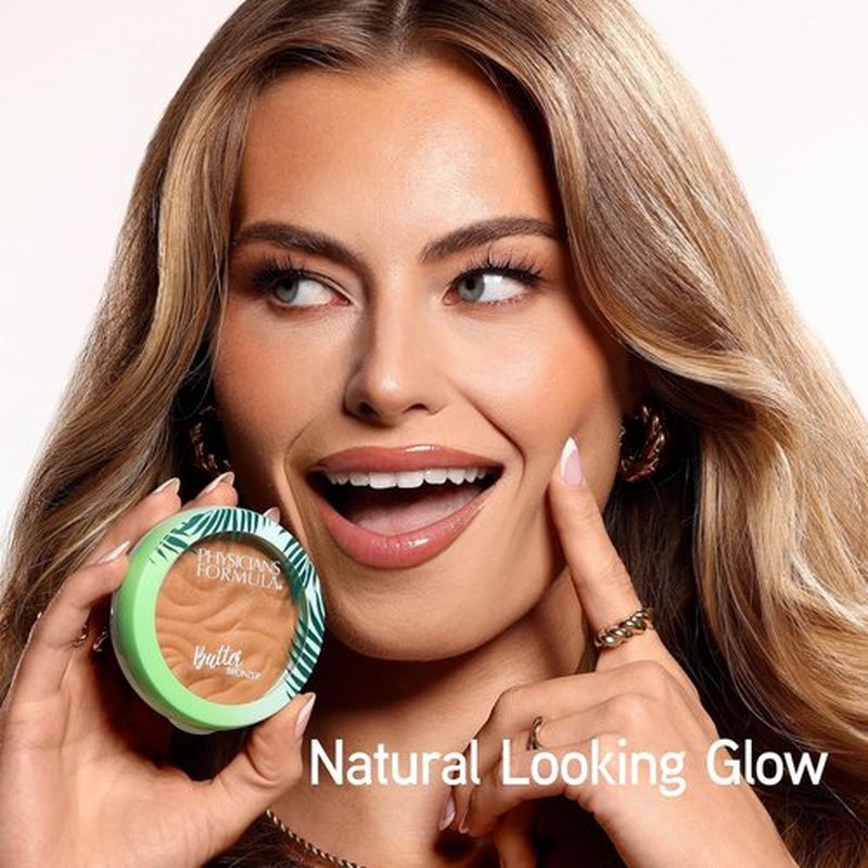 Physicians Formula Murumuru Butter Bronzer - Moisturizing & Nourishing for Silky Glow | Hypoallergenic, Vegan, 0.38 oz - Sunkissed