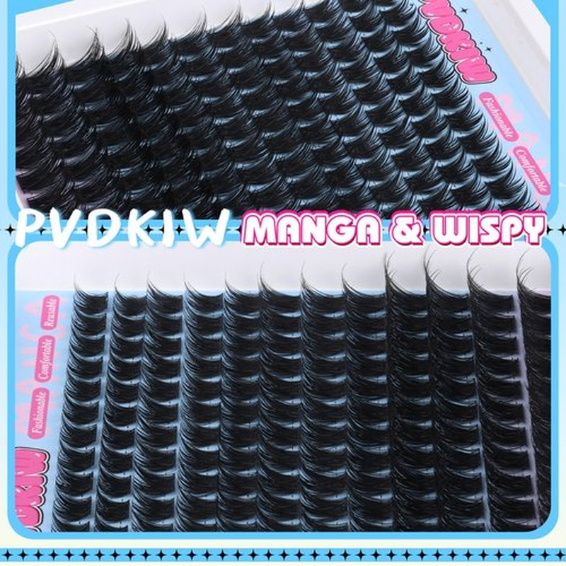 PVDKIW Volume Lash Clusters Wispy Eyelash Clusters C Curl Cluster Eyelash Extensions 10-18MM DIY Lash Extension 144Pcs Reusable False Eyelashes