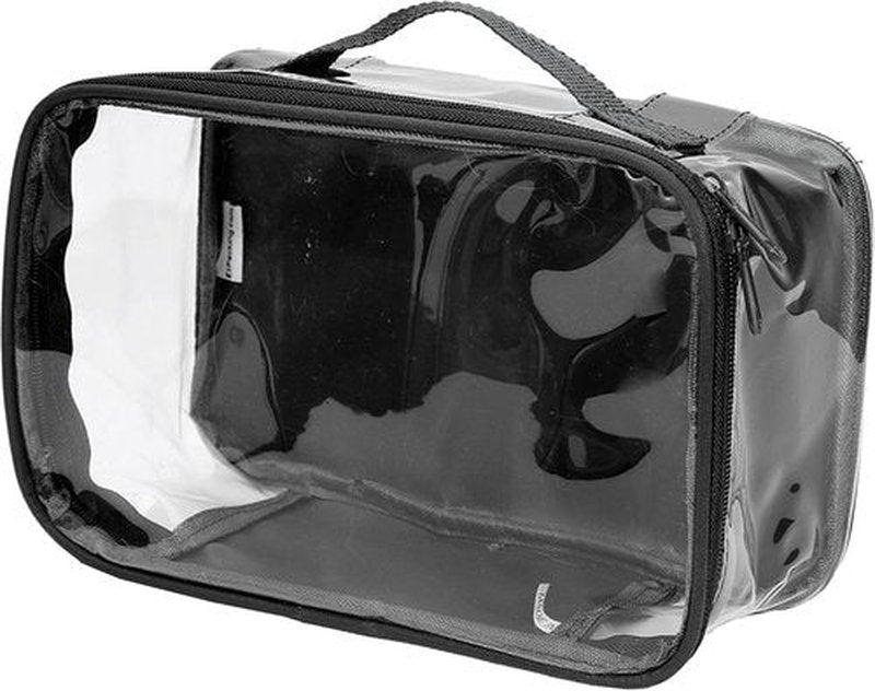 Skiennix Clear Travel Packing Cube - Transparent PVC Pouch for Suitcase & Backpack | Multipurpose Organizer (Black)