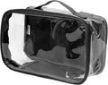 Skiennix Clear Travel Packing Cube - Transparent PVC Pouch for Suitcase & Backpack | Multipurpose Organizer (Black)