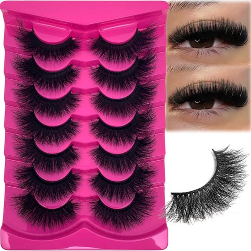 SISIYDY Faux Mink Eyelashes Fluffy Dramatic Volume Cateye Lashes Strips False 3D Soft CD Curl Fake Lashes 20MM Thick Full Mink Eyelash Pack YH-103