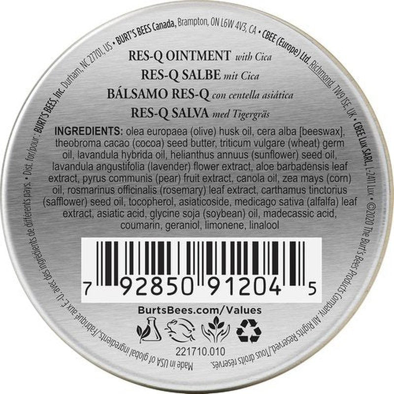 Burt's Bees Res-Q Ointment - 100% Natural Multipurpose Healing with Cica | 15g