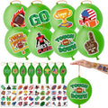 72 PCS Football Party Favors – 48 Pre-Cut Temporary Tattoos & 24 Football Punch Balloons Themed Birthday Party Decorations Supplies Favors Gifts Goodie Bag Fillers Classroom Rewards for Boys Girls