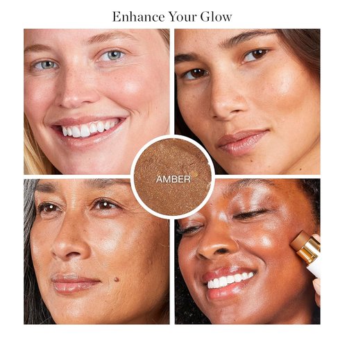 Ogee Sculpted Face Stick - Organic Bronzer & Highlighter in Amber | Multi-Use Sun-Kissed Makeup