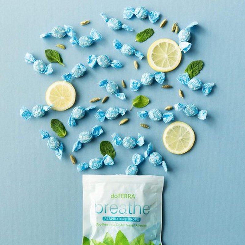 doTERRA Breathe Respiratory Drops - Soothing Relief for Clear Breathing | 30 Count (2 Pack)