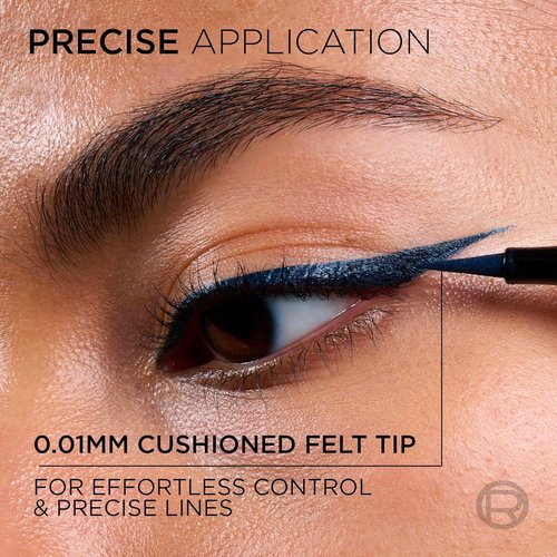 L'Oreal Paris Waterproof Liquid Eyeliner - Smudge-Proof Micro-Tip for 28HR Wear | 030 Blue Suede