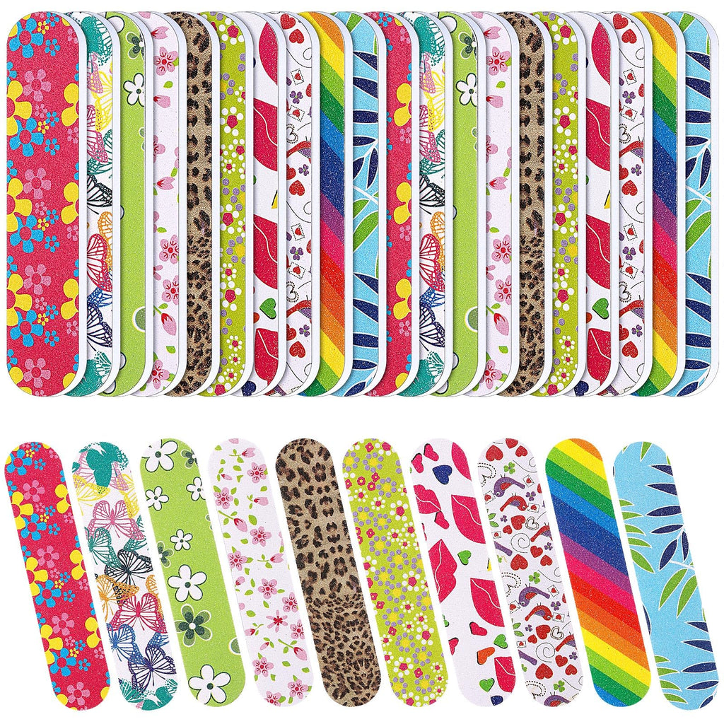 Sumind 100 Pack Mini Nail Files Bulk Double Sided Emery Boards Small Finger Nail Files Manicure Tools(3.54 x 0.79 x 0.16 Inch)