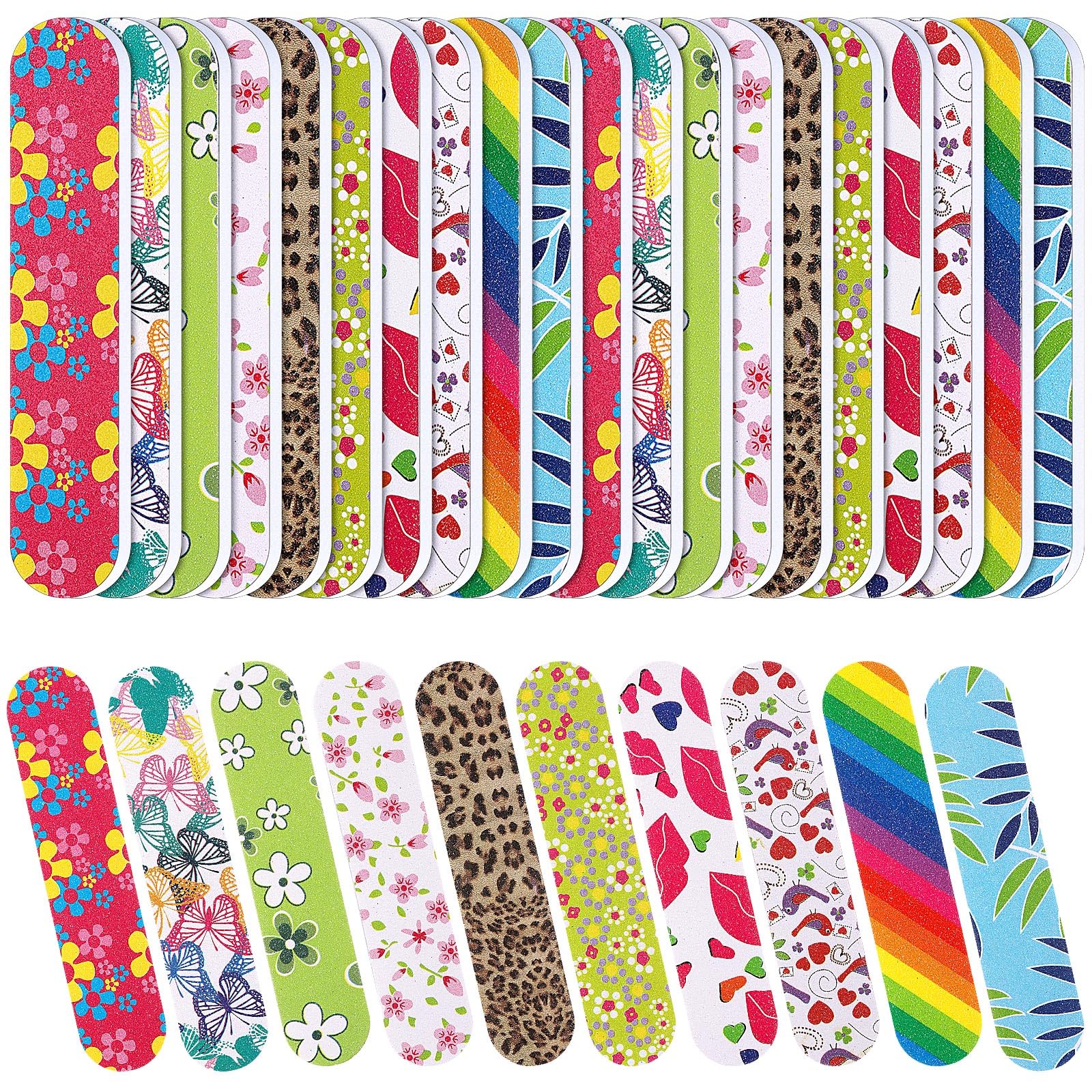 Sumind 100 Pack Mini Nail Files Bulk Double Sided Emery Boards Small Finger Nail Files Manicure Tools(3.54 x 0.79 x 0.16 Inch)