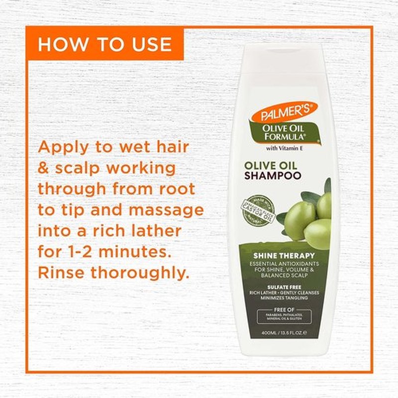 Palmer's Olive Oil Formula Shine Therapy Shampoo - Nourishing & Moisturizing | 13.5 Oz (Pack of 2)
