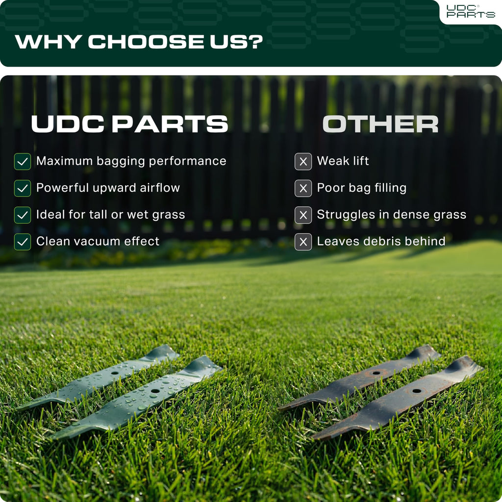 UDC Parts 482881 Mower Blades Replacement for Scag 61 Inch Turf Tiger II Cheetah 61" Tiger Cat 481712 482879 481159 STTII-61V STT61V SCZ61V SCZ61RD SCZII-61V SVRXL-61V SVRII-61V / 3 Pack High Lift