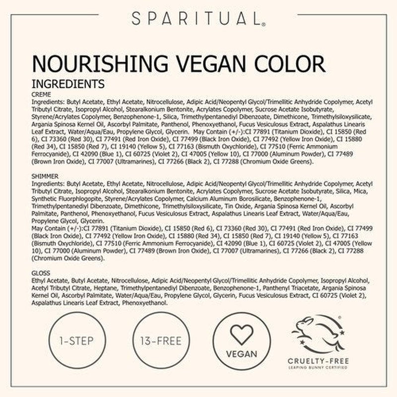 SpaRitual Nourishing Vegan Color | Glowing Heart 0.5 fl oz | One-Step Nail Polish Formula