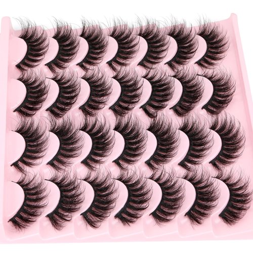 Natural False Eyelashes Wispy Mink Lashes 16mm Cat Eye Lashes Natural Look Eye lash Like Extensions 5D Volume Strip Fake Eyelashes Pack by TNFVLONEINS