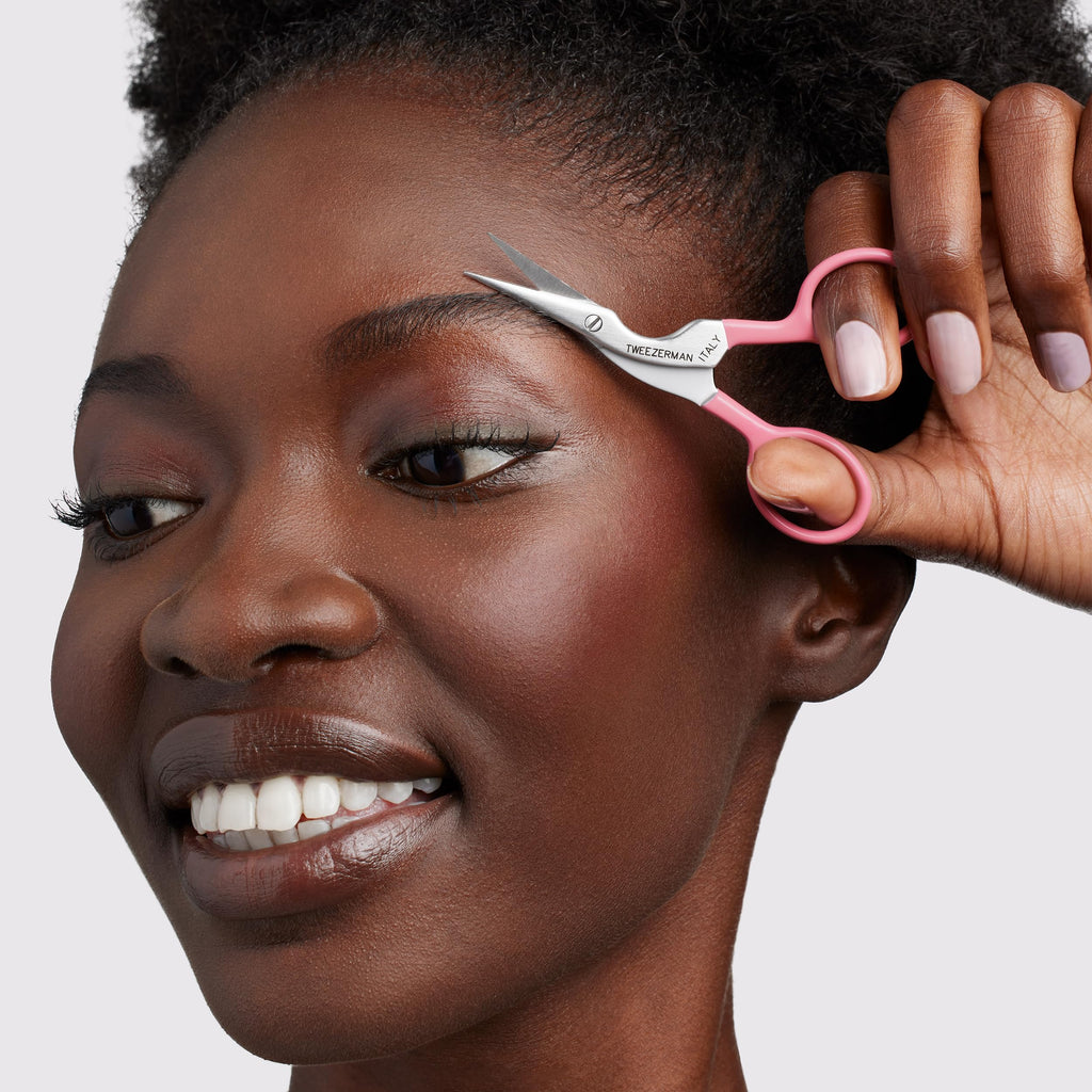 Tweezerman Exclusive Eyebrow Shaping Scissors & Brush Tea Rose