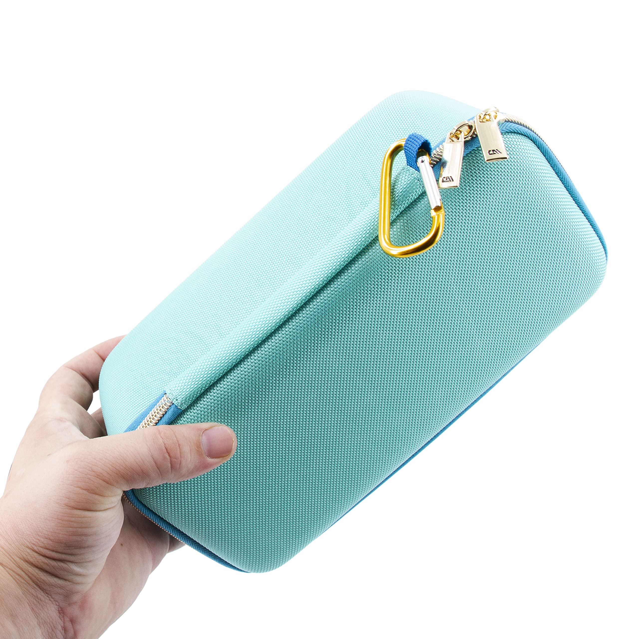 CASEMATIX Clipper Case Holds Clippers, Hair Buzzers, Trimmers, T Finisher Liner - Barber Travel Case For Stylist, Hairstylist and Salon Hair Cutting Supplies, Turquoise