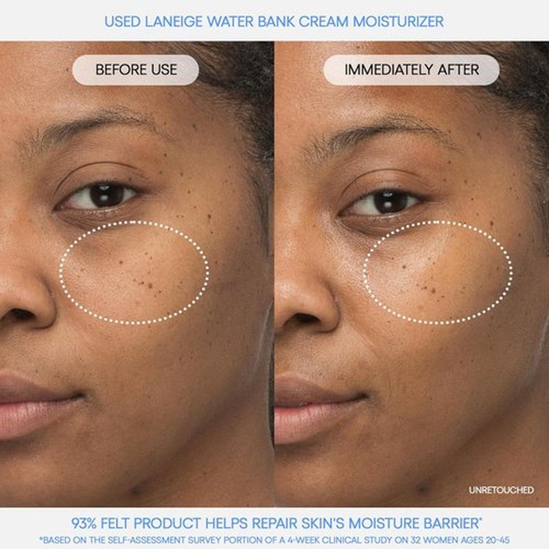 LANEIGE Water Bank Blue Hyaluronic Cream - Hydrating Korean Moisturizer with Squalane & Ceramide for Skin Barrier Support