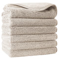 Polyte Premium Lint Free Microfiber Washcloth Face Towel, 13 x 13 in, Set of 6