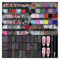 ESUOHYM Nail Charms Kit with 30 Sheets Flower Nail Stickers,Colorful Heart Flower Bow 3d Nail Rhinestones And Gems,Nail Pearls Jewels,Tweezer and Wax Pen,Nail Art Tools for DIY Nail Design