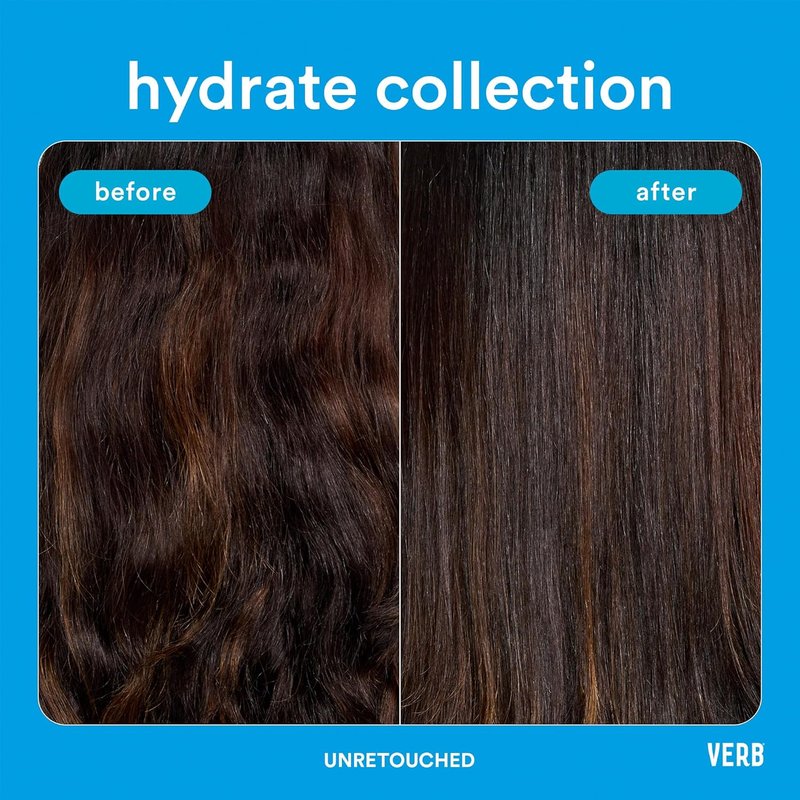 VERB Hydrate Shampoo & Conditioner Duo - Nourishes Dry, Frizzy Hair for Smoothness - Amber & Warm Jasmine Scent